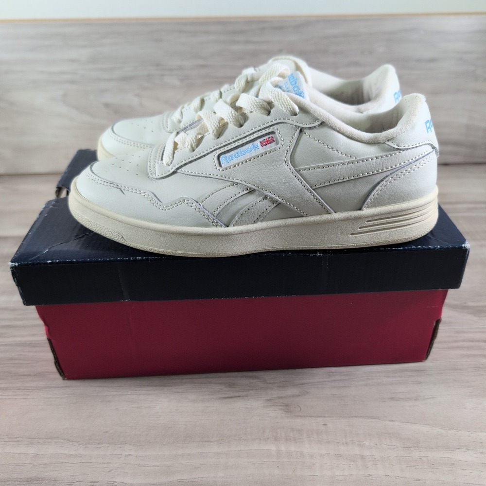 Reebok Club Memt Chalk Leather Lace Up Lifestyle Sneakers Shoes Womens 6.5